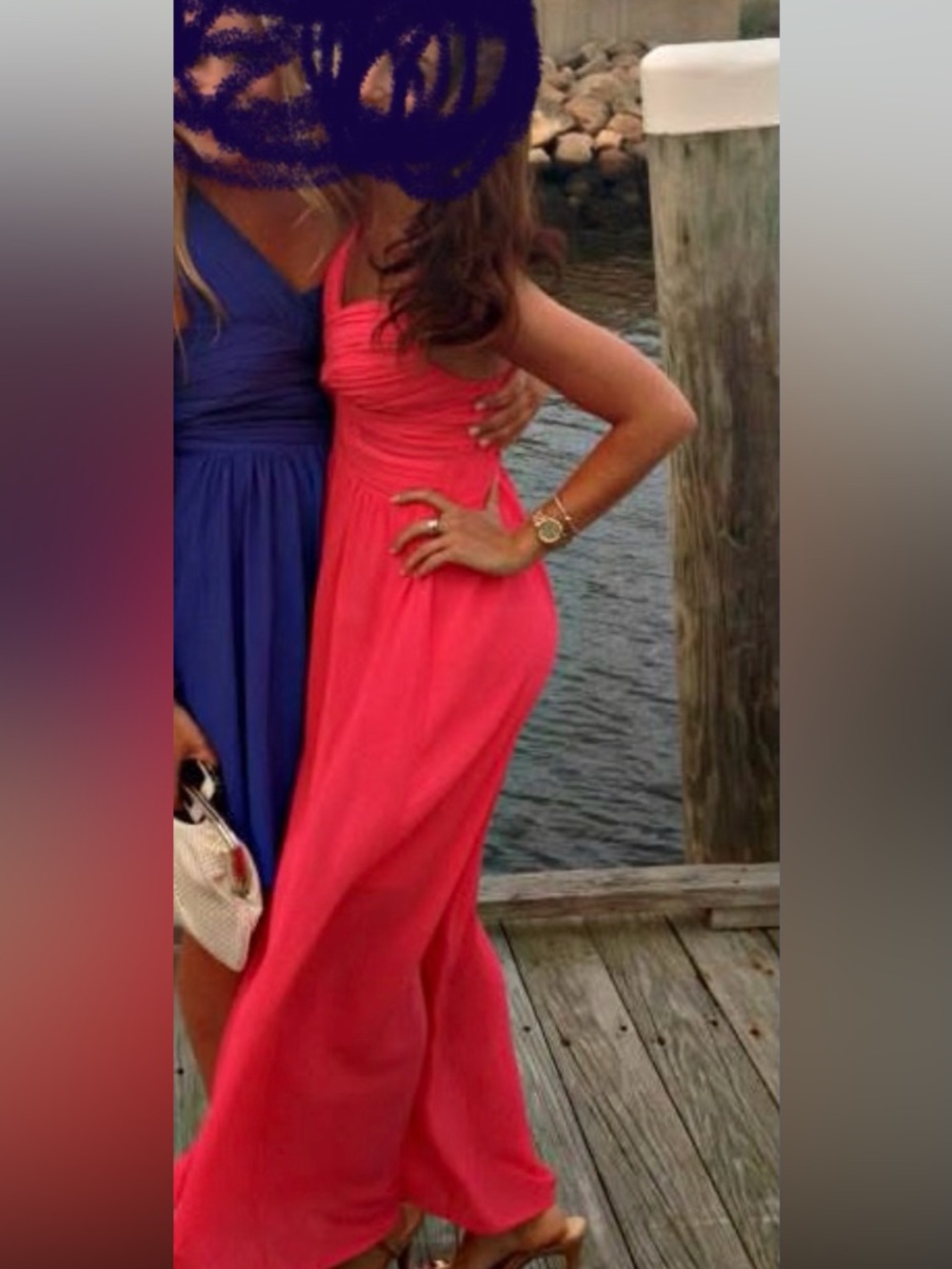 Ya Los Angeles Coral Pink Sleeveless Maxi Dress